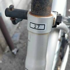 ◇自転車ママチャリ　27インチ（シルバー）  中古品◇003の画像