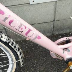 ◇子供用自転車22インチピンク  中古品◇004の画像