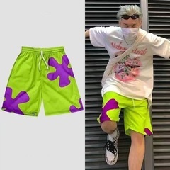 スポンジボブ パトリック ハーフパンツ 短パン 半ズボン カジュアル 男女兼用　部屋着の画像