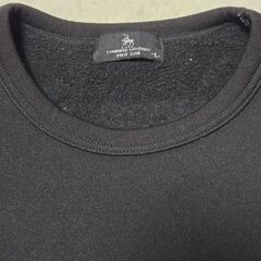 POLO CLUB ポロクラブ 裏起毛 長袖シャツ 黒 暖かい ロンT トップスの画像