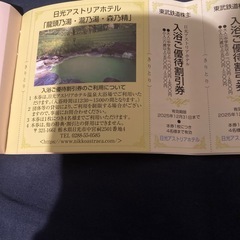 バラ売り可能　東武株主優待券の画像