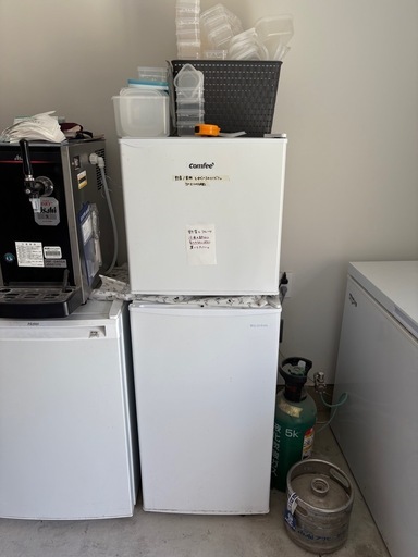 ホワイト冷蔵庫 コンパクトサイズ　2台セット