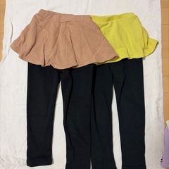 120cm裏起毛スカートパンツの画像