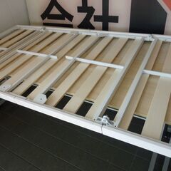 2-1　未使用/新品　訳あり特価　組み立て 折りたたみ すのこベッド シングル 天然木 ベッドフレーム フレームのみ 四つ折り 組立簡単の画像