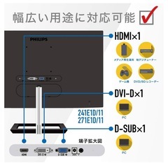 PHILIPS モニターディスプレイ 23.8インチ　241E1D/11の画像