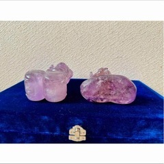 ジャンク品 商売繁盛 七福神 福をもたらす神様 置物 紫水晶 恵比寿 大黒天の画像