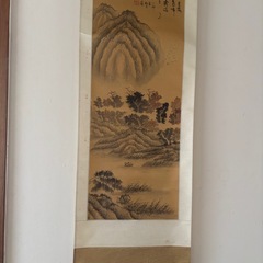 山水画 巻物 五巻 水墨画の画像