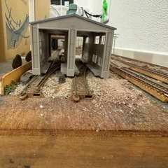 Nゲージのの鉄道模型のレイアウトの画像