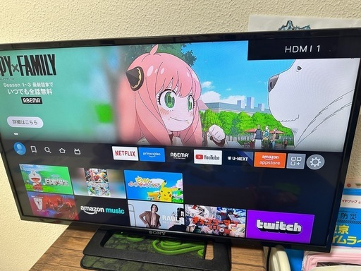 SONYの人気液晶テレビ BRAVIA KJ-32W500C（32V型・2017年製） です。