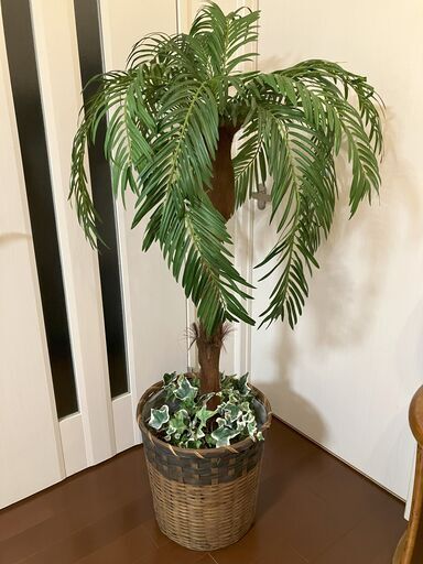 中古）フェイクグリーン（ヤシの木？）高さ約1.5m (ふたにか) 芸大通の