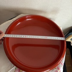 🌹美しい朱色の大きめ菓子鉢　サラダボール　直径30センチ🌹の画像