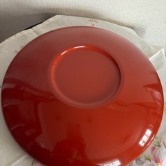 🌹美しい朱色の大きめ菓子鉢　サラダボール　直径30センチ🌹の画像