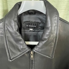 レザージャケット　Ts intentional サイズ48 羊革　 レザーコート ブラック 黒本革サイズL  ブルゾンヴィンテージの画像