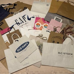 【約220枚】紙袋 ショップ袋 ショッパー 大中小 まとめ売り 大量の画像