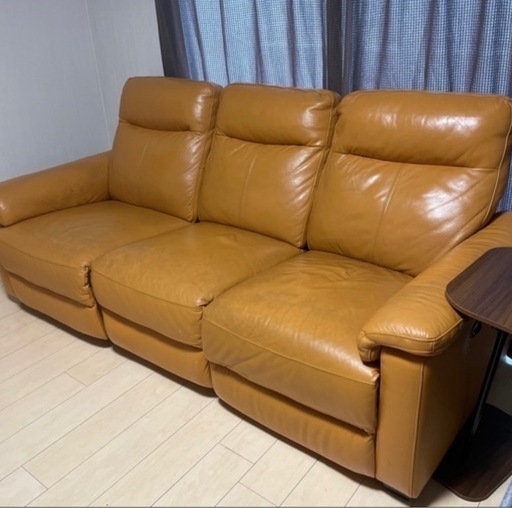 ソファ3人掛け　リクライニング付き