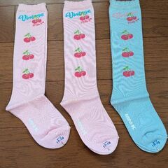 キッズ　ハイソックス　17～19cm　MINI-K　2色3足セットの画像