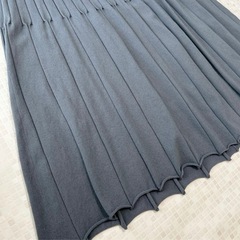 【美品】emmi atelier ランダムリブロングワンピース ニット ブルーの画像