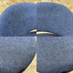 ニトリ スリム収納座椅子 ネイビー 中古品の画像