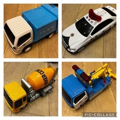 クレーン車　パトカー　ミキサー車　ごみ収集車等　くるま　おまとめ　セット　トイコー　の画像