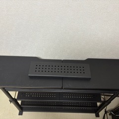 Bauhutte( バウヒュッテ ) エクステンションデスク 昇降式 モニター台 ディスプレイ スタンド ( 幅 120 × 奥行 25 cm 高さ 59~80 cm ) ブラック BHC-1200H-BKの画像