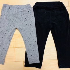 グリンラボ 長ズボン 90 リバーシブル パンツ ベビー セット レギンス 秋冬の画像