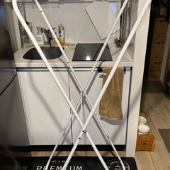ニトリ　スペース 室内用X型物干しスタンド(STL WH)の画像