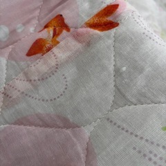 ガーゼ敷きパッド　金魚　ダブル　ピンクの画像