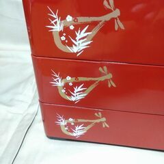 無料！重箱 お重 おせち プラスチック お弁当 三段 三段重の画像