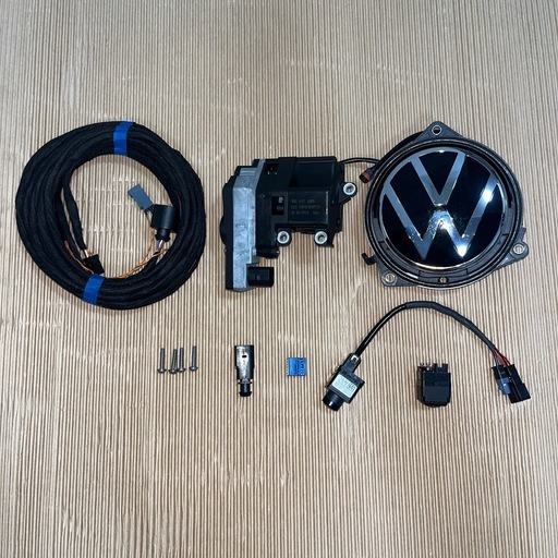 VW フォルクスワーゲン 純正 パサート 3C / パサートB8 / アルテオン / T-Roc エンブレム一体型 バックカメラ リアビューカメラ レトロフィット エンブレム格納型 オペレーションメカニズム リアゲートハンドル 3GD827469N / 1J0973702 / 5ND980556