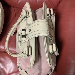 INDIVI ハンドバッグ　ミニボストンバッグ　ピンク　スエード調の画像