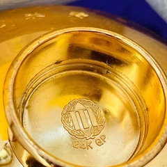 金杯 24KGP 福岡県知事 平成五年度 祝米寿 寿 盃 杯 純金メッキ 長寿の画像