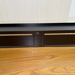 テレビ裏収納ラック 山崎実業(Yamazaki)  ブラック 4484の画像