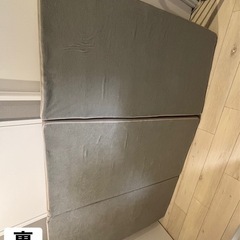 マットレス セミダブル 高反発 ウレタン 190N 三つ折り 極厚10cm 折りたたみ 三つ折り 高反発マットレス 硬め 25D NERUS ネルスの画像