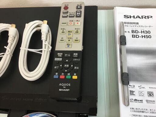 【?美品】シャープ AQUOS ブルーレイディスクレコーダー 320GB シングルチューナー 3D対応 BD-H30「管理No30」