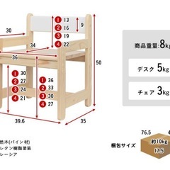 キッズデスク&チェアの画像