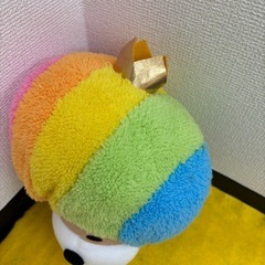 San-X レインボー アフロ犬 ぬいぐるみ 美品の画像