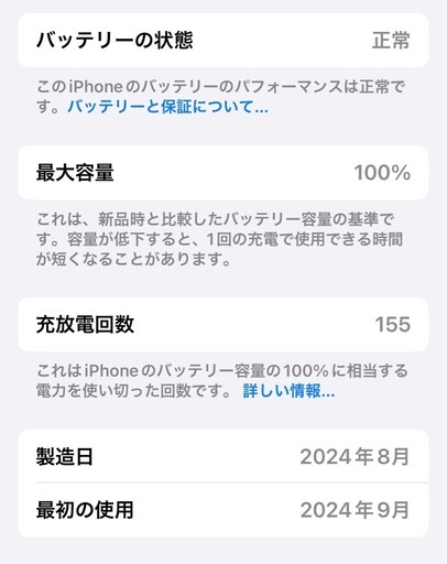 極び美iPhone16Pro (バッテリー状況100%)