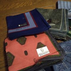 新品未使用シール付 紳士ハンカチ* お好きなブランド3枚選んでの画像