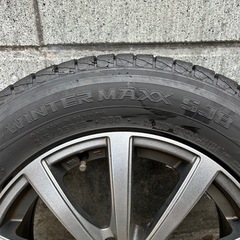 バリ溝Dunlop 215/65/R16 スタッドレスタイヤホイール付4本 (たけのこ