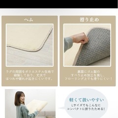洗えるラグ　カーペット　マット　絨毯　ホットカーペットの画像