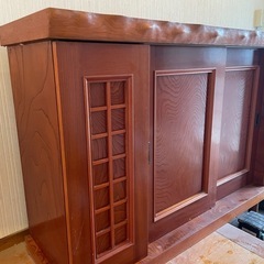 アンティーク　レトロ　下駄箱　一枚板　木製の画像