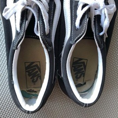 VANS 黒 スニーカー 使用感あり　26.5　靴　シューズの画像
