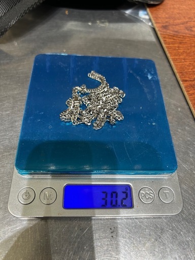 美品 6面ダブル　pt850 ネックレス 30.2g 60cm