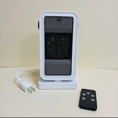 コンパクトセラミックファンヒーター　ECOモードとリモコン付き！の画像