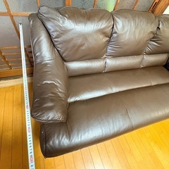 美品★合皮ソファー　3人かけの画像
