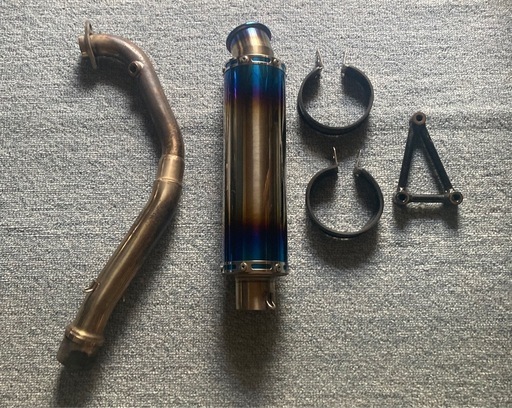 HMS シグナス4型 マフラーSED8J チタンカラー フルエキパイ バッフル付