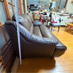 美品★合皮ソファー　3人かけの画像