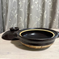 無印良品MUJ I 伊賀焼　土鍋　黒の画像