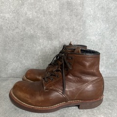 REDWINGレースアップ ブラウン レザー ショートブーツ 9161 25㌢の画像
