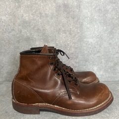 REDWINGレースアップ ブラウン レザー ショートブーツ 9161 25㌢の画像